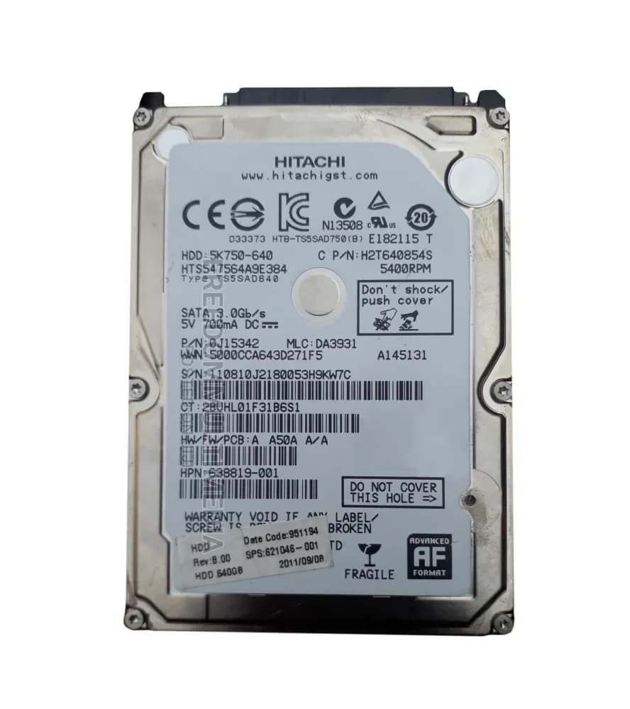 HPE 621046-001 640GB 3Gb/s SATA