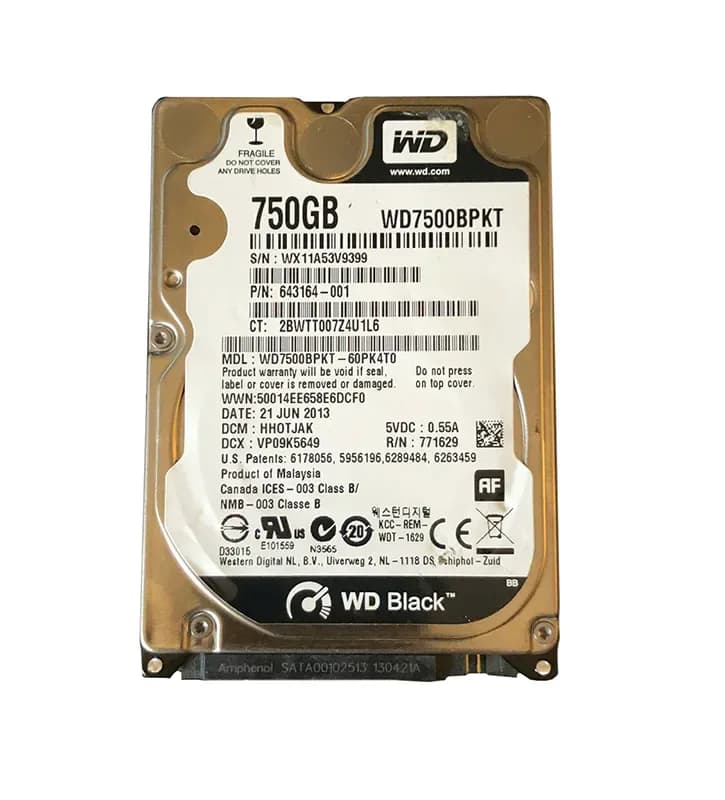 HPE 643164-001 750GB 3Gb/s SATA