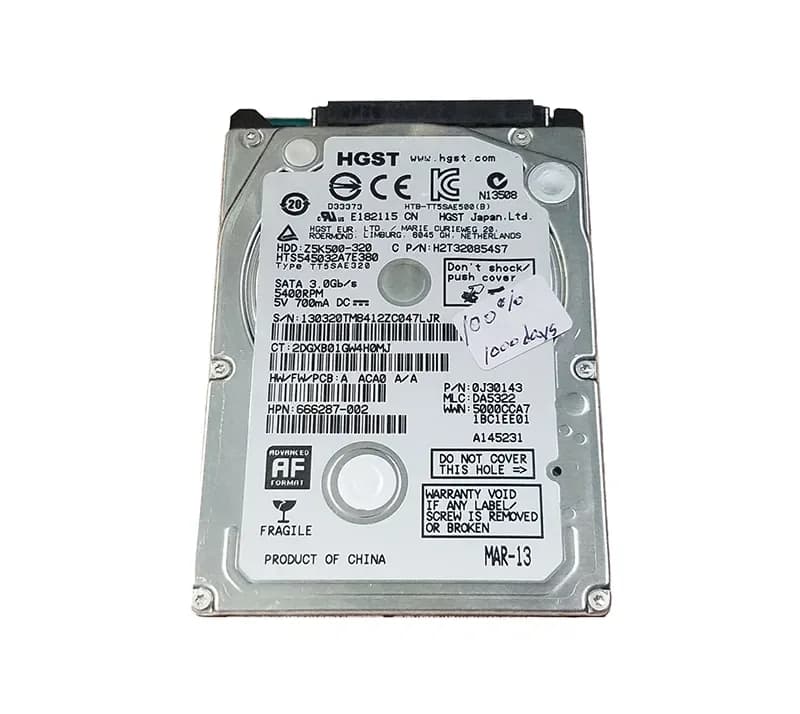 HPE 666287-002 320GB 3Gb/s SATA