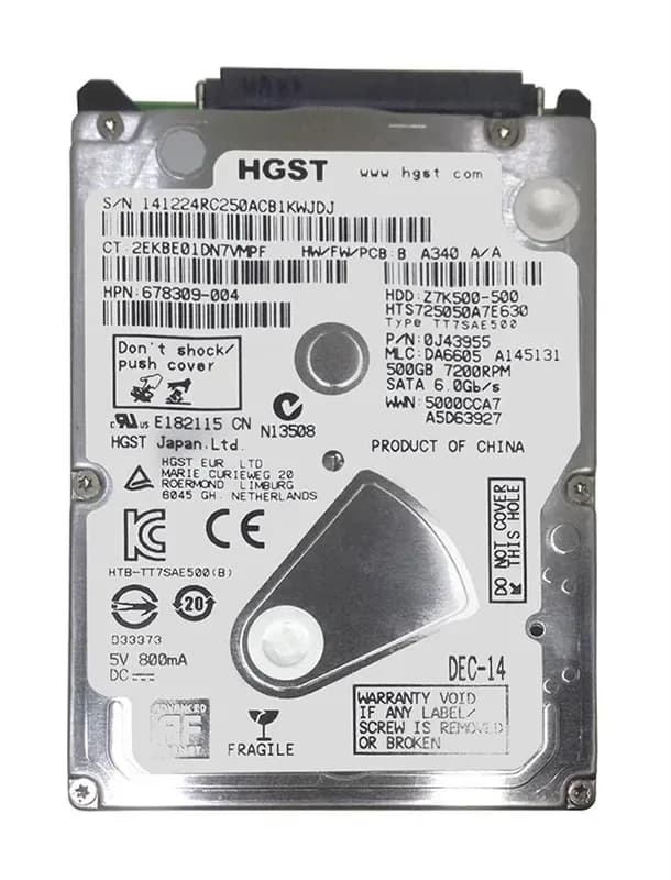 HPE 678309-004 500GB 6Gb/s SATA