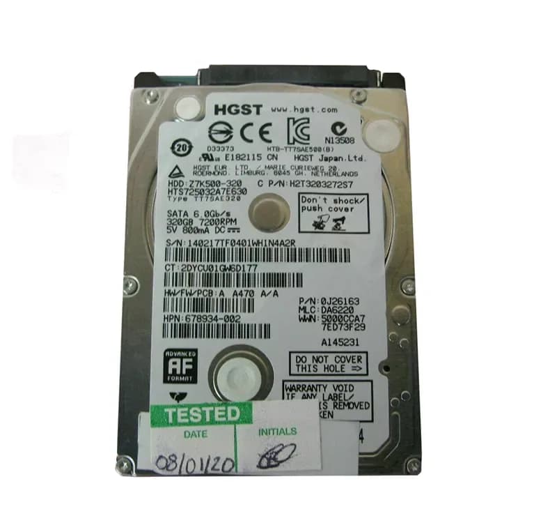 HPE 678934-002 320GB 6Gb/s SATA
