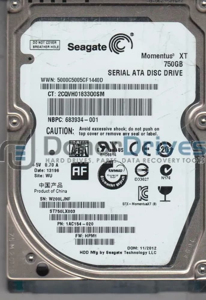 HPE 683934-001 750GB 6Gb/s SATA