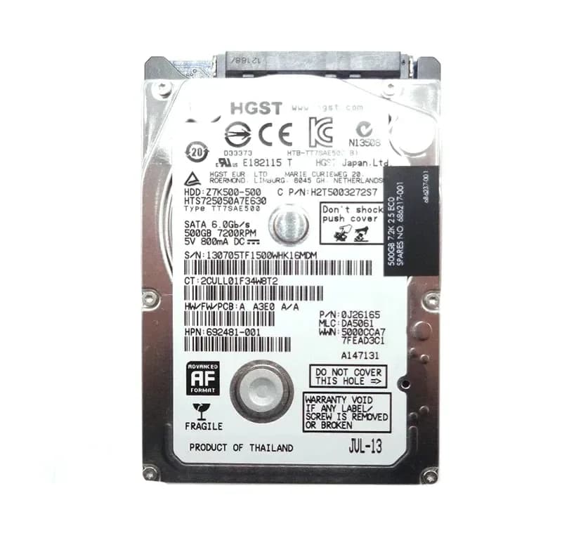 HPE 692481-001 500GB 6Gb/s SATA