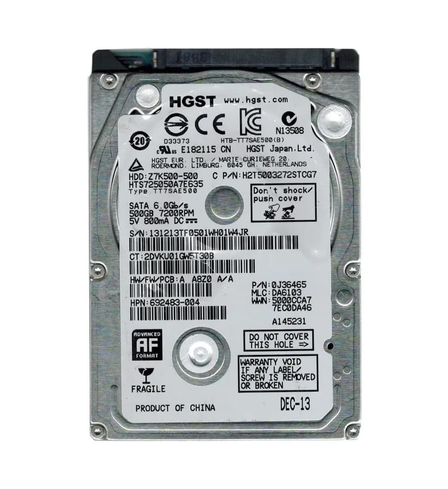 HPE 692483-004 500GB 6Gb/s SATA