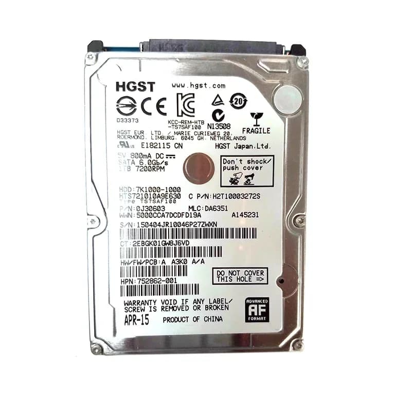 HPE 752862-001 1TB 6Gb/s SATA