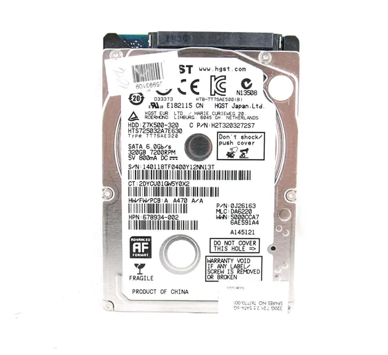 HPE 761770-001 320GB 6Gb/s SATA