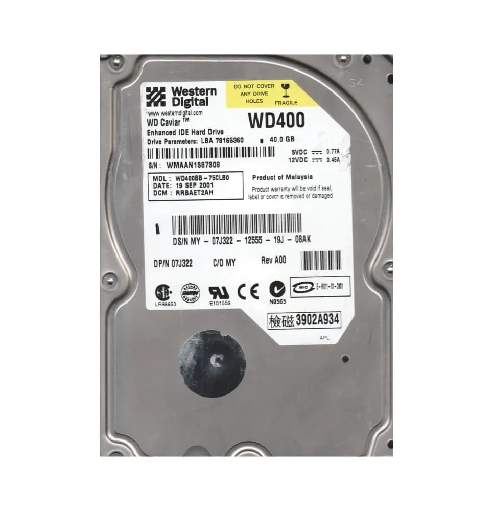 Dell 7J322 40GB IDE Ultra ATA/100 (ATA-6)
