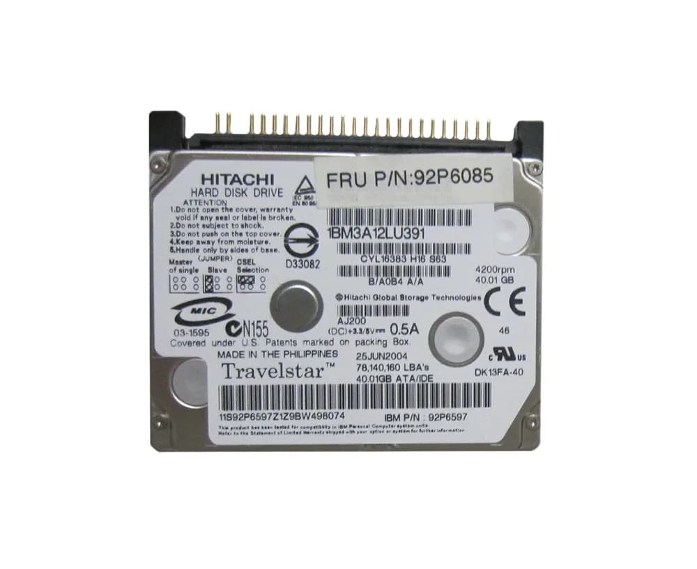 IBM 92P6085 40GB IDE Ultra ATA/100 (ATA-6)