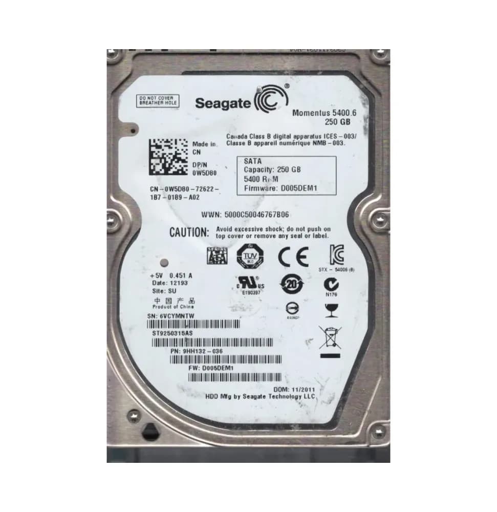 Seagate 9HH132-036 250GB 3Gb/s SATA