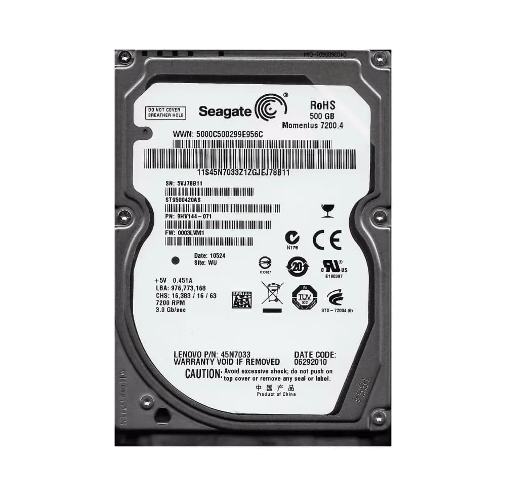 Seagate 9HV144-071 500GB 3Gb/s SATA