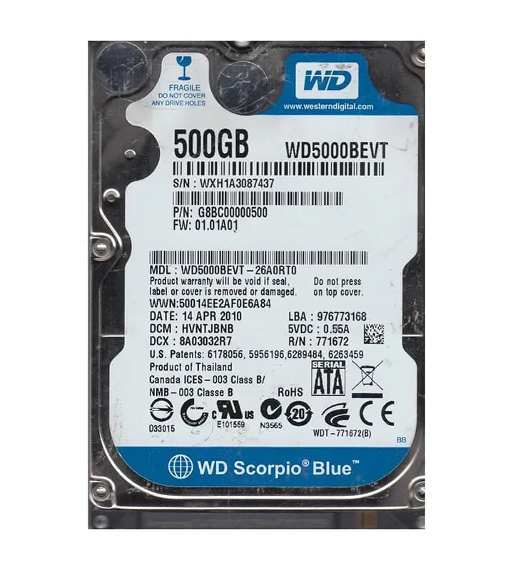 Western Digital G8BC00000500 500GB 3Gb/s SATA