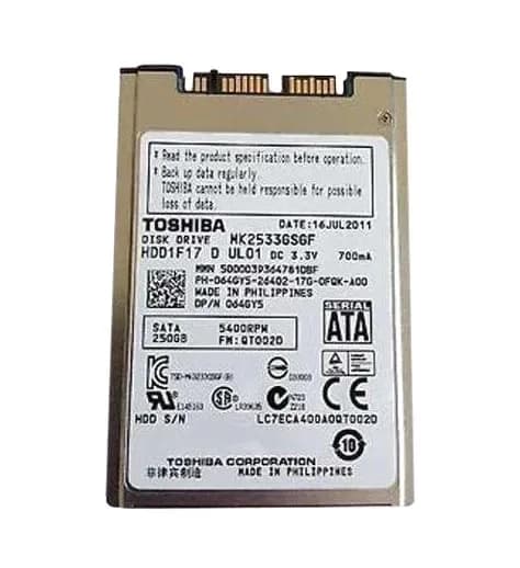Toshiba HDD1F17 250GB 3Gb/s SATA