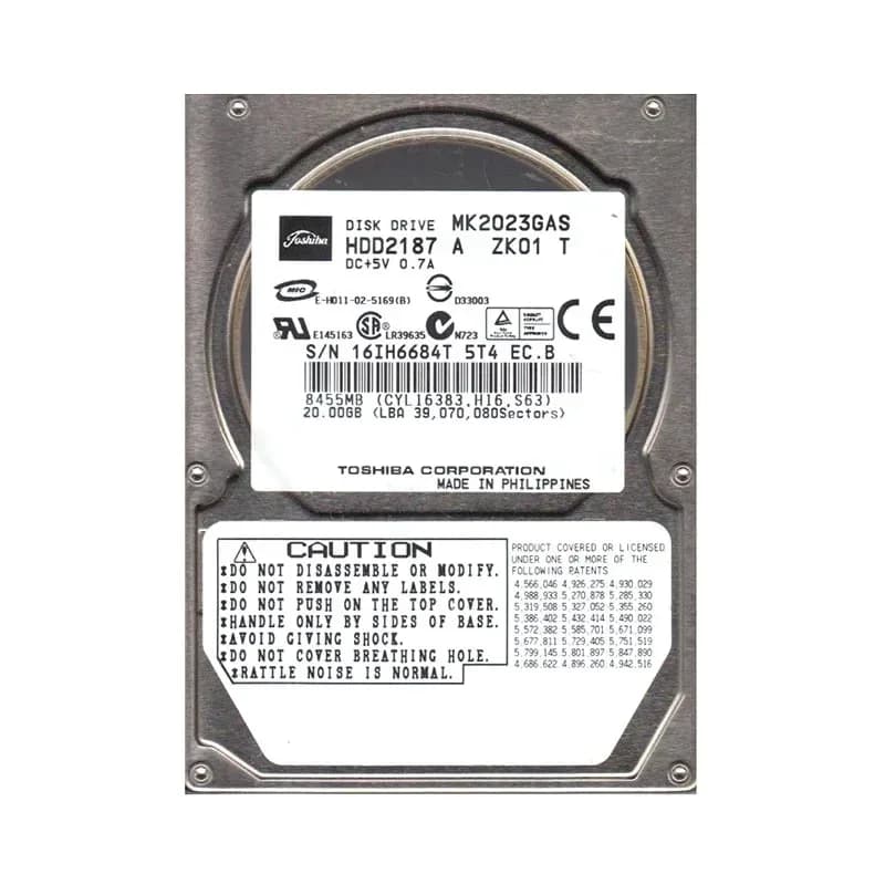 Toshiba HDD2187 20GB IDE Ultra ATA/100 (ATA-6)