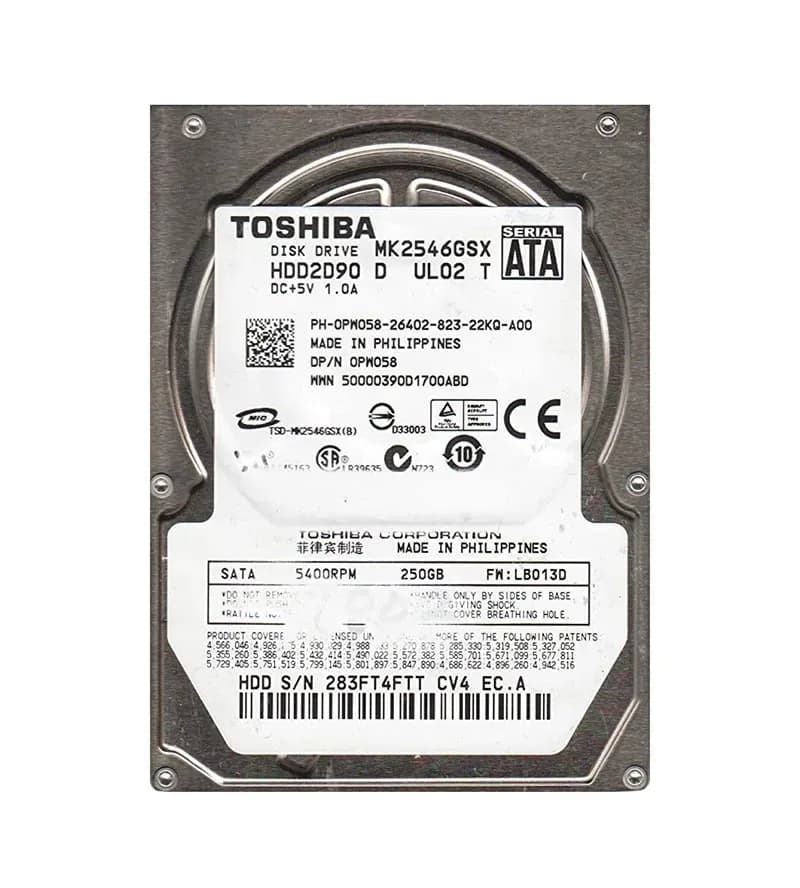 Toshiba HDD2D90 250GB 3Gb/s SATA