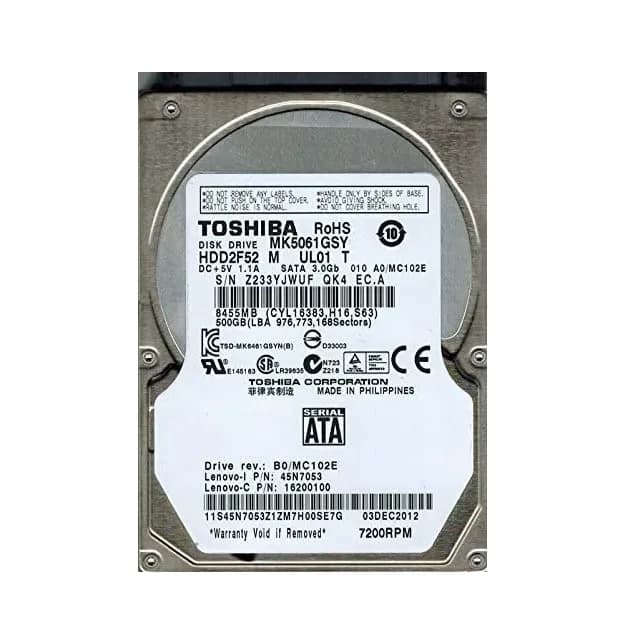 Toshiba HDD2F52 500GB 3Gb/s SATA