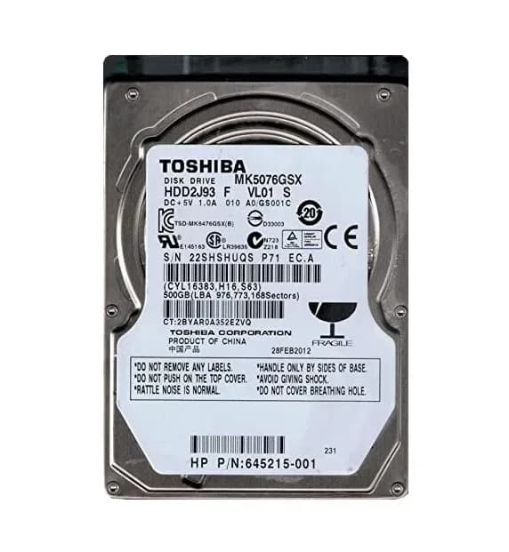 Toshiba HDD2J93 500GB 3Gb/s SATA