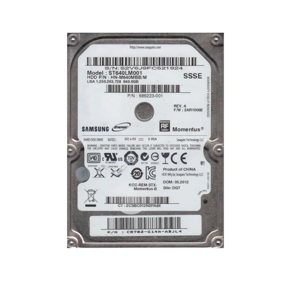 Samsung HN-M640MBB/M 640GB 3Gb/s SATA