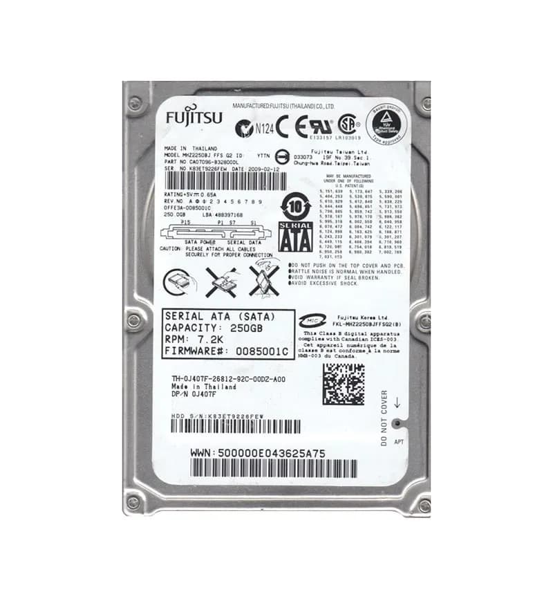 Fujitsu MHZ2250BJ 250GB 3Gb/s SATA