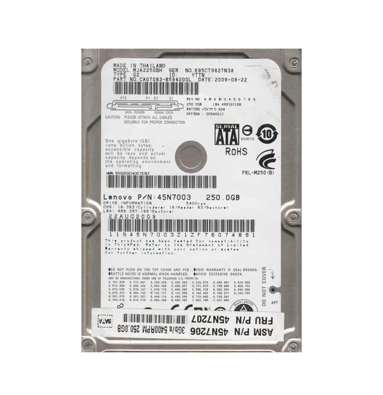 Fujitsu MJA2250BH 250GB 3Gb/s SATA