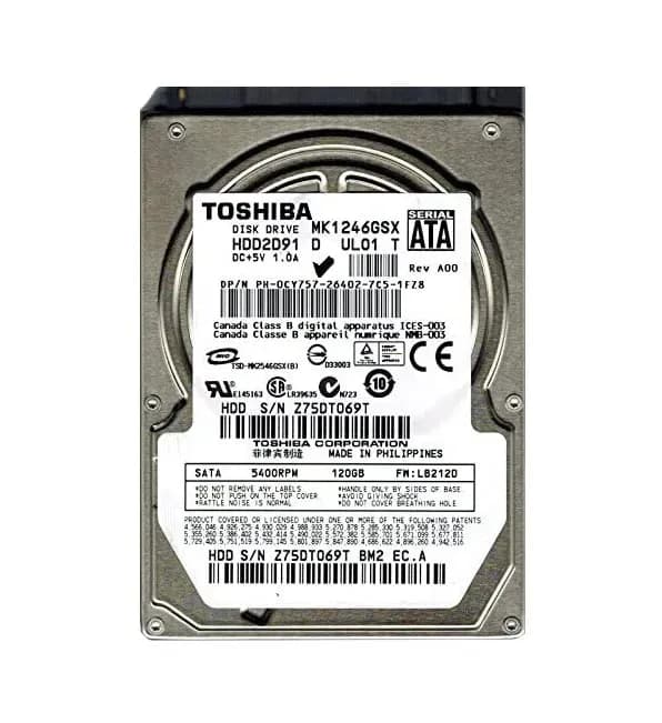 Toshiba MK1246GSX 120GB 3Gb/s SATA