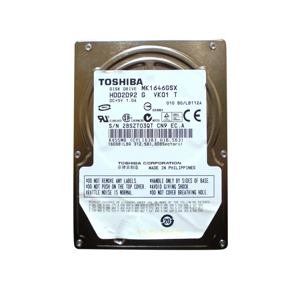 Toshiba MK1646GSX 160GB 3Gb/s SATA