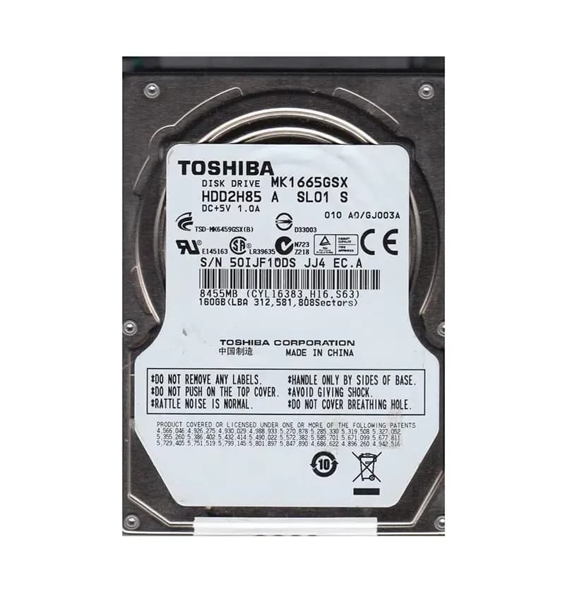 Toshiba MK1665GSX 160GB 3Gb/s SATA