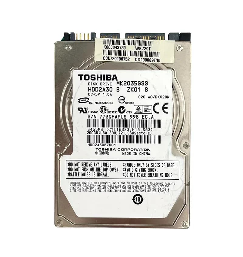 Toshiba MK2035GSS 200GB 1.5Gb/s SATA