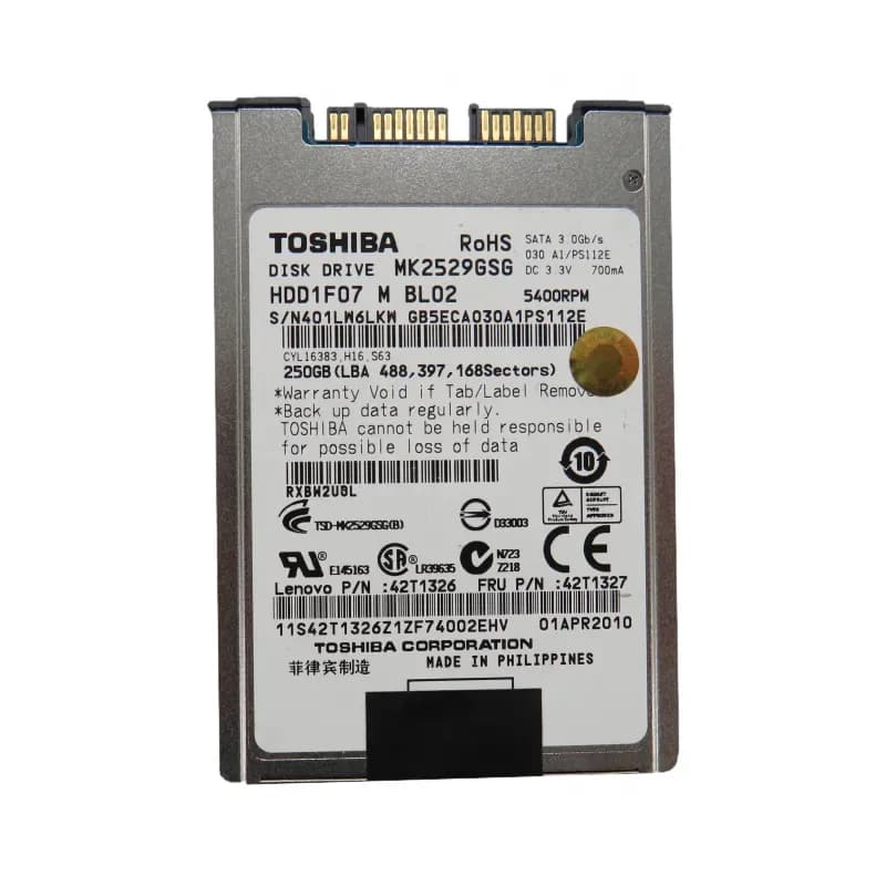 Toshiba MK2529GSG 250GB 3Gb/s SATA
