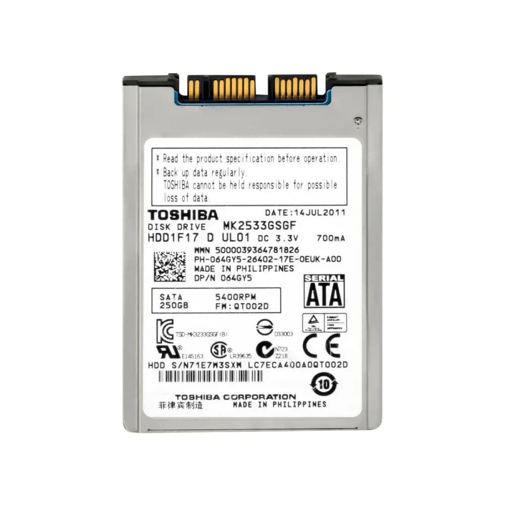 Toshiba MK2533GSGF 250GB 3Gb/s SATA