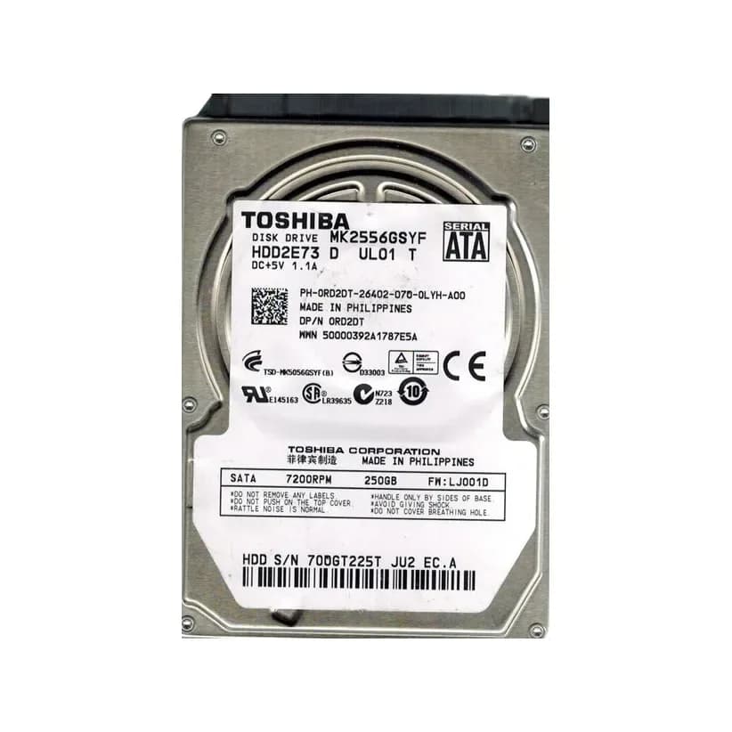 Toshiba MK2556GSYF 250GB 3Gb/s SATA