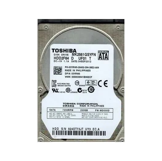 Toshiba MK2561GSYFN 250GB 3Gb/s SATA