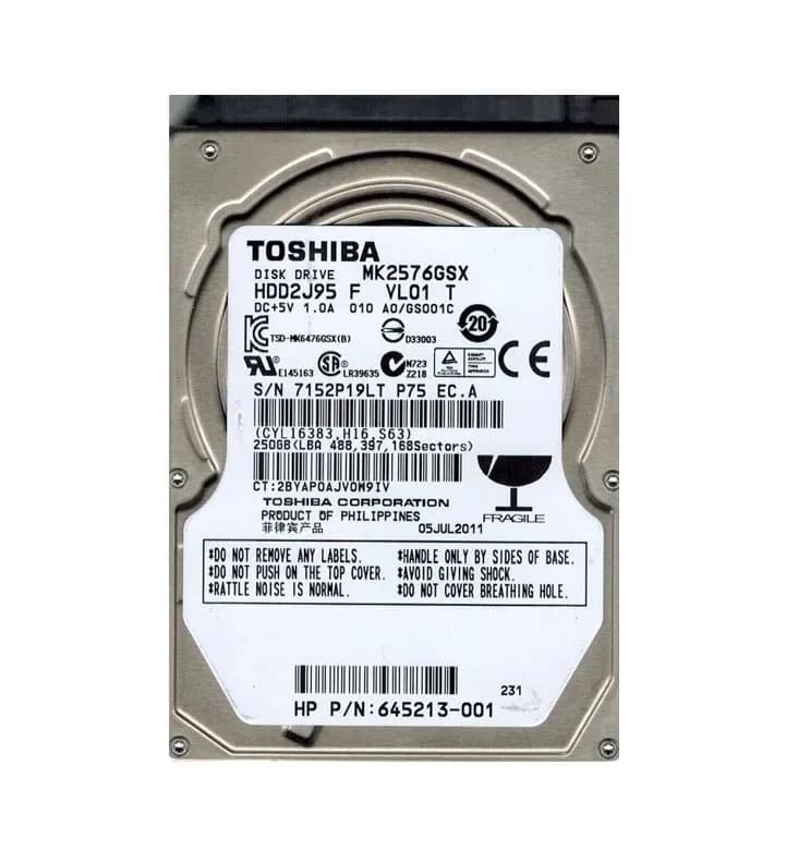 Toshiba MK2576GSX 250GB 3Gb/s SATA