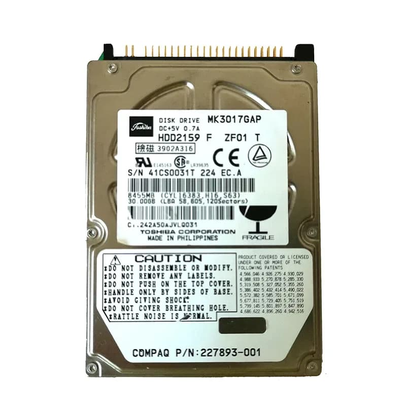 Toshiba MK3017GAP 30GB
