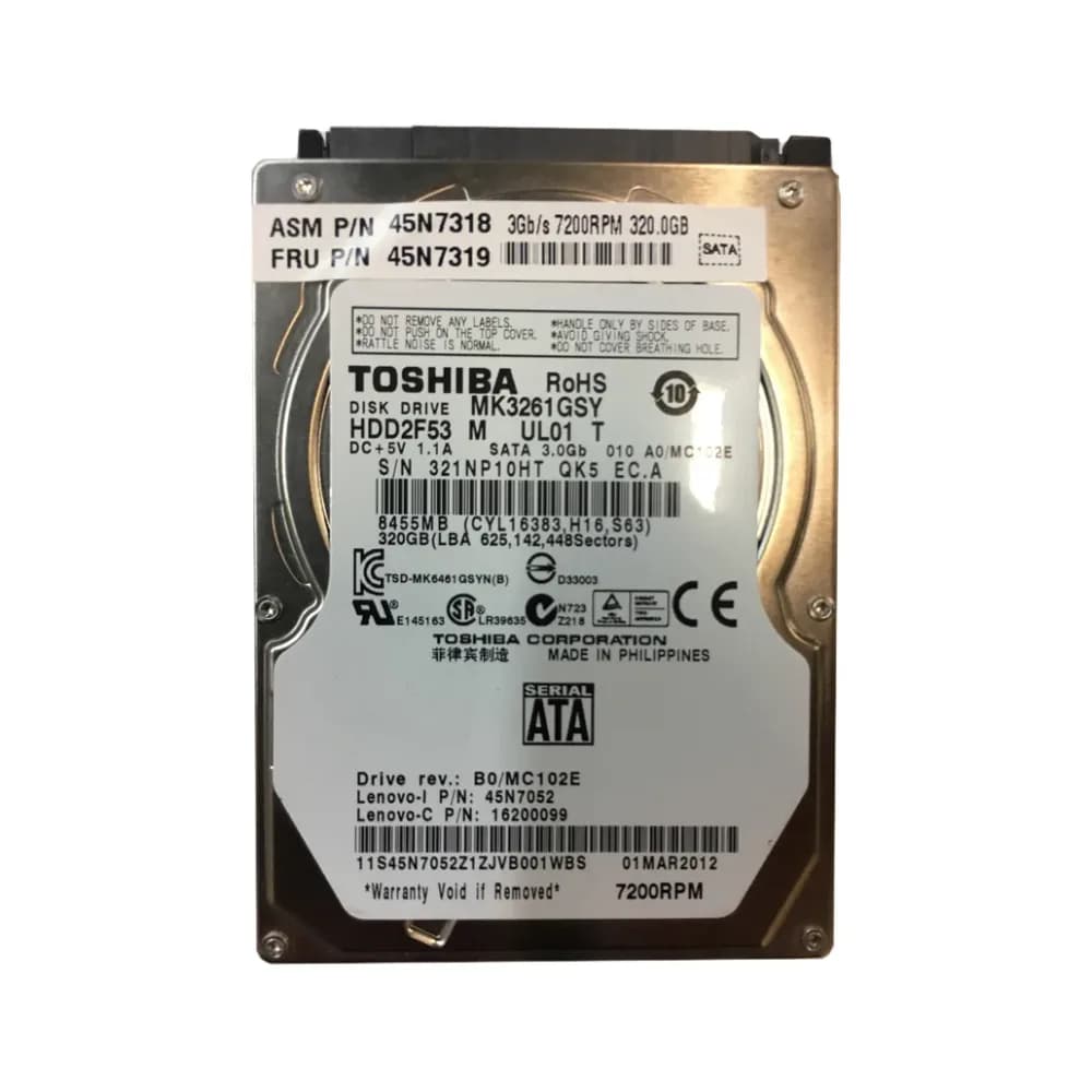 Toshiba MK3261GSY 320GB 3Gb/s SATA