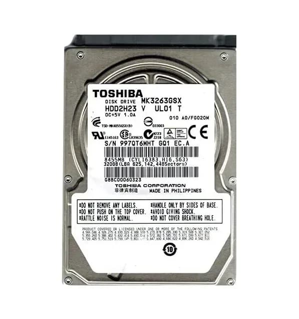 Toshiba MK3263GSX 320GB 3Gb/s SATA