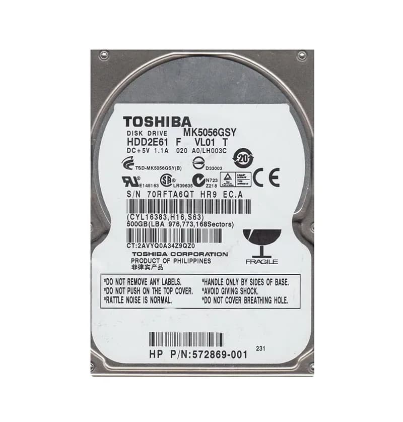 Toshiba MK5056GSY 500GB 3Gb/s SATA