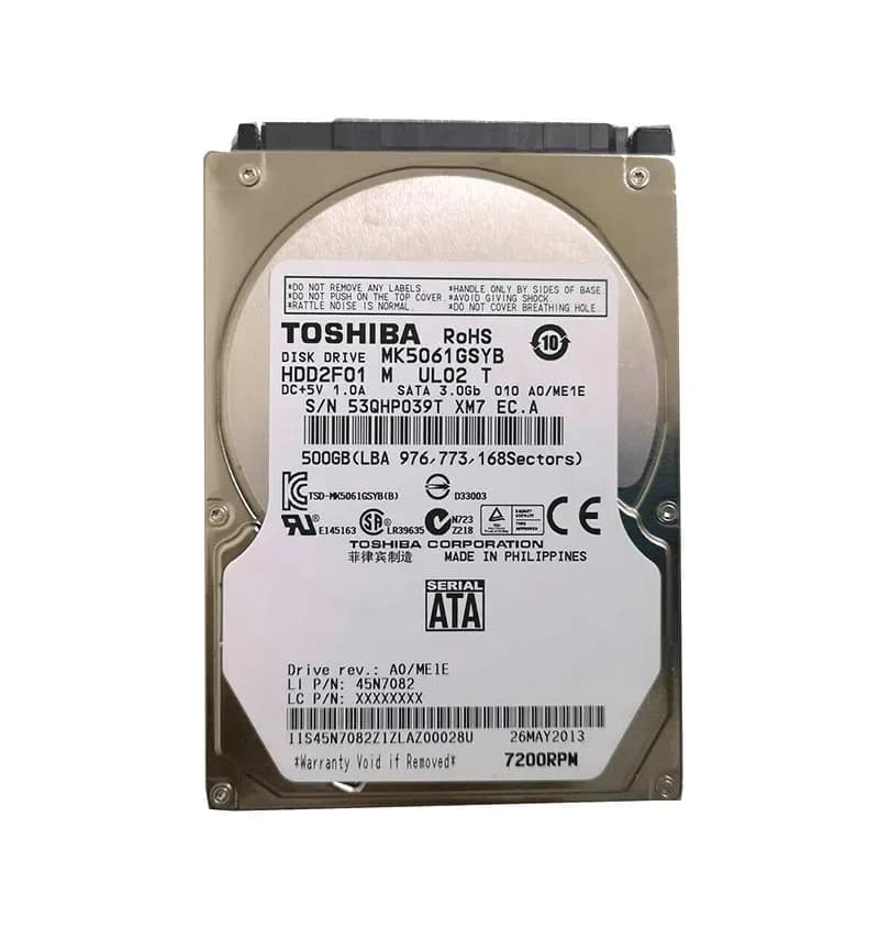 Toshiba MK5061GSYB 500GB 3Gb/s SATA