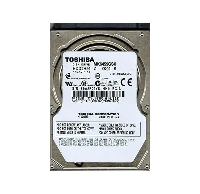 Toshiba MK6459GSX 640GB 3Gb/s SATA