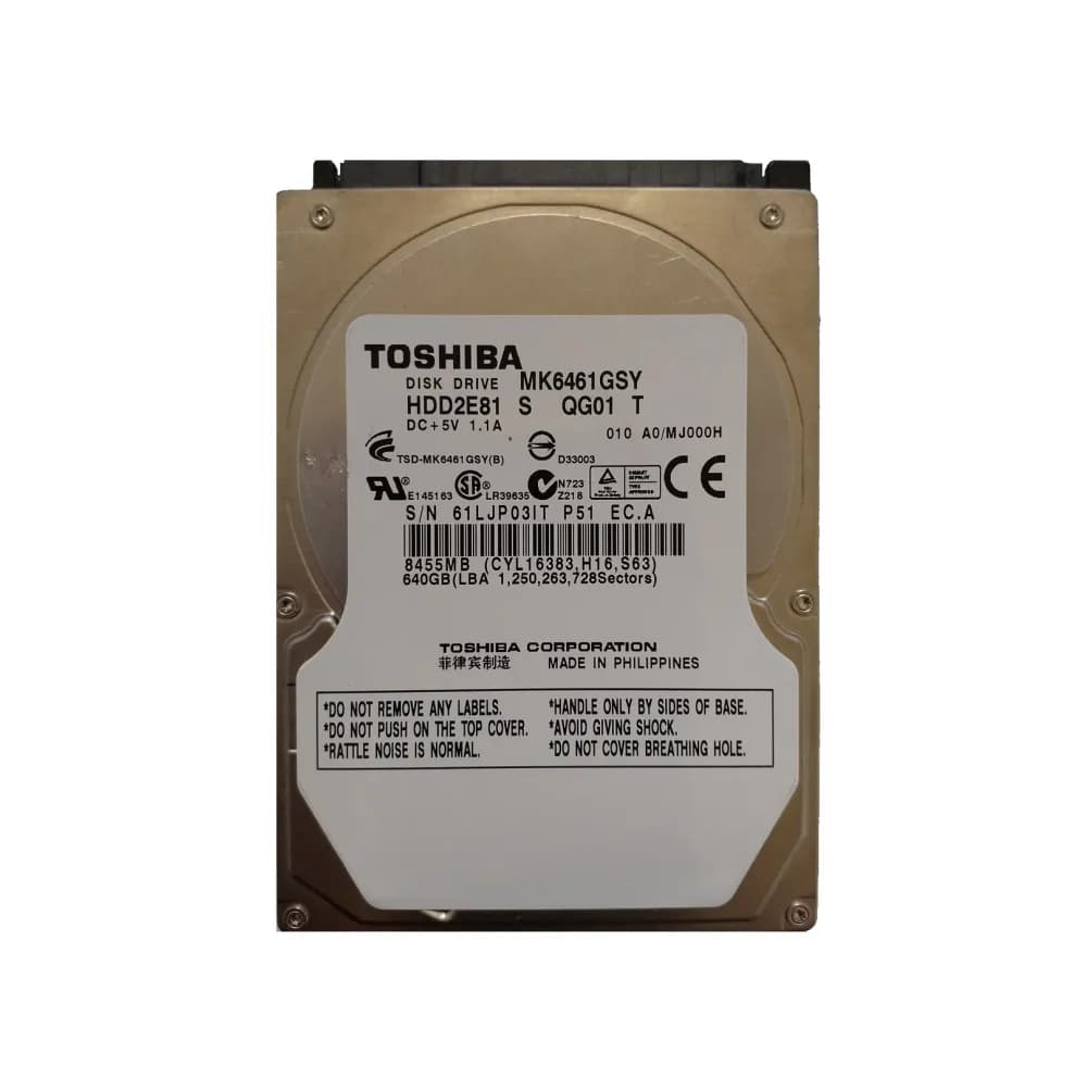 Toshiba MK6461GSY 640GB 3Gb/s SATA