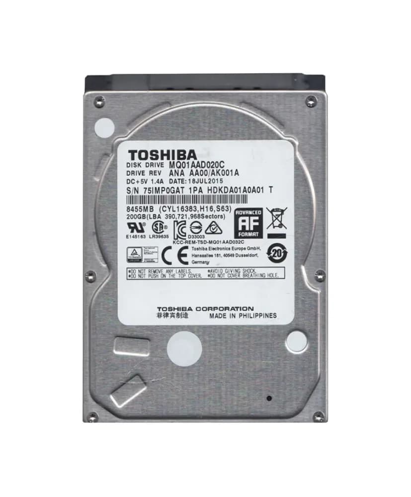 Toshiba MQ01AAD020C 200GB 3Gb/s SATA