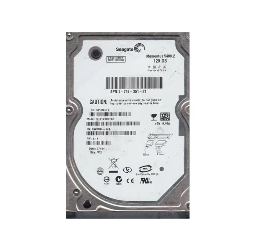 Seagate ST9120821AS 120GB 1.5Gb/s SATA