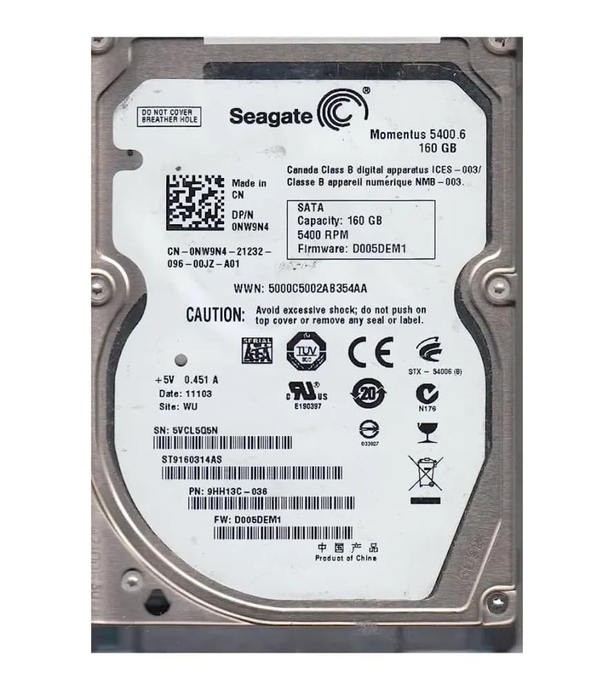 Seagate ST9160314AS 160GB 3Gb/s SATA