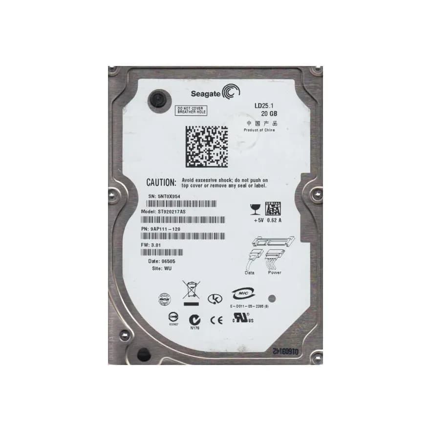 Seagate ST920217AS 20GB 1.5Gb/s SATA