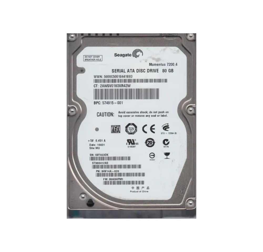 Seagate ST980412AS 80GB 3Gb/s SATA
