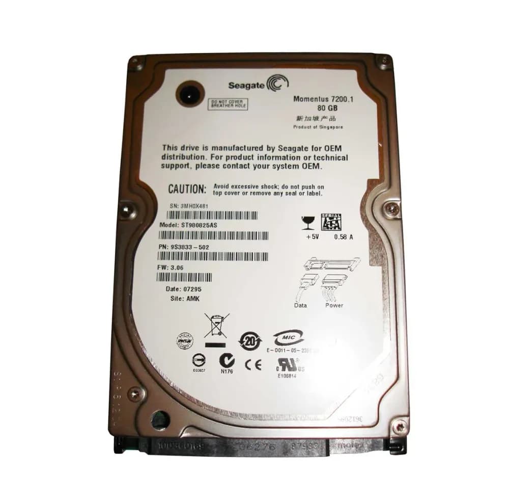 Seagate ST980825AS 80GB 1.5Gb/s SATA
