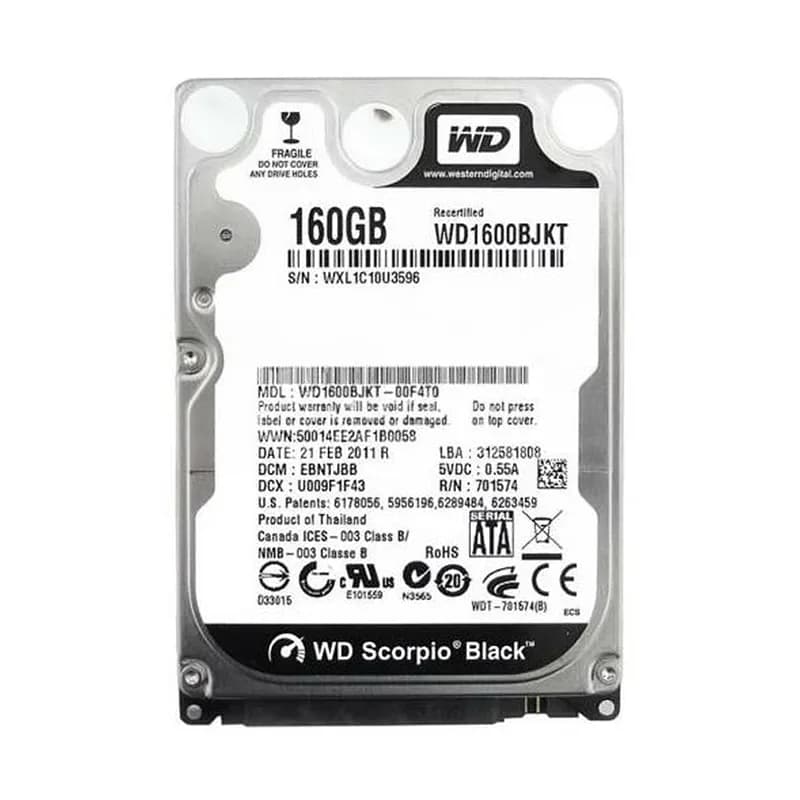 Western Digital WD1600BJKT 160GB 3Gb/s SATA