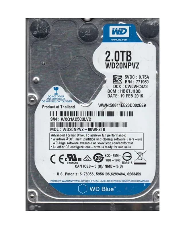 Western Digital WD20NPVZ 2TB 6Gb/s SATA