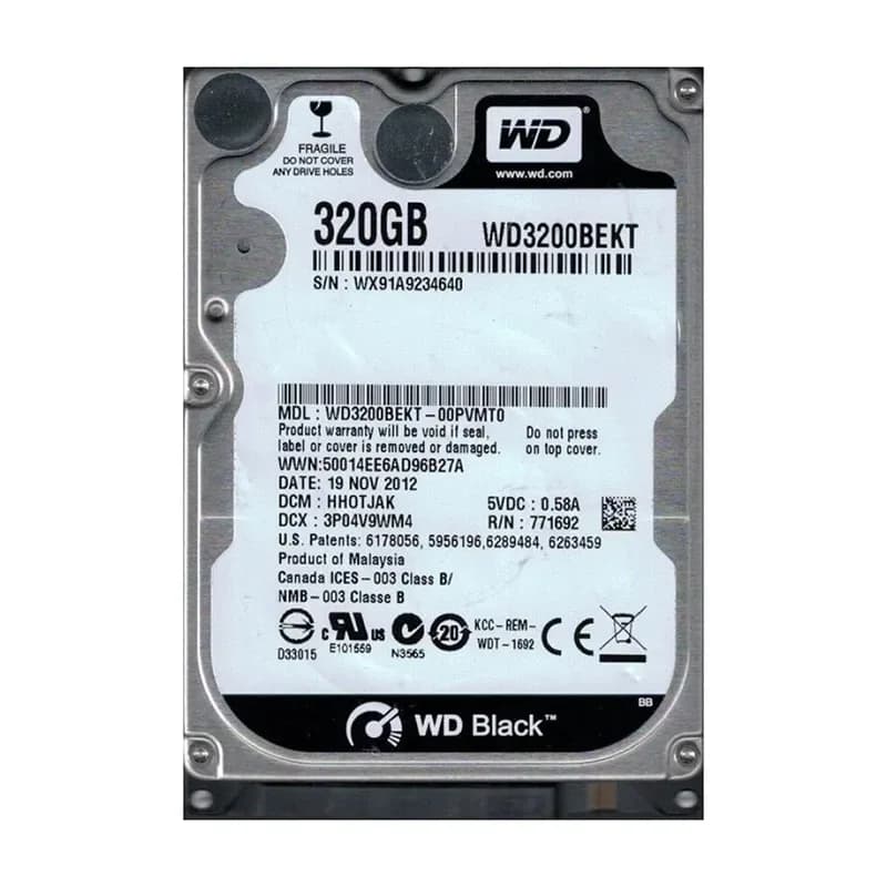 Western Digital WD3200BEKT 320GB 3Gb/s SATA