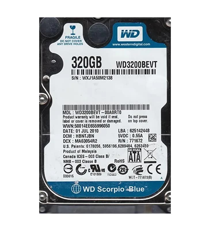 Western Digital WD3200BEVT 320GB 3Gb/s SATA