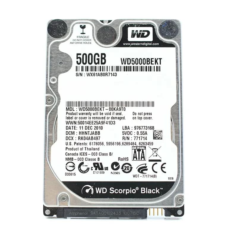 Western Digital WD5000BEKT 500GB 3Gb/s SATA